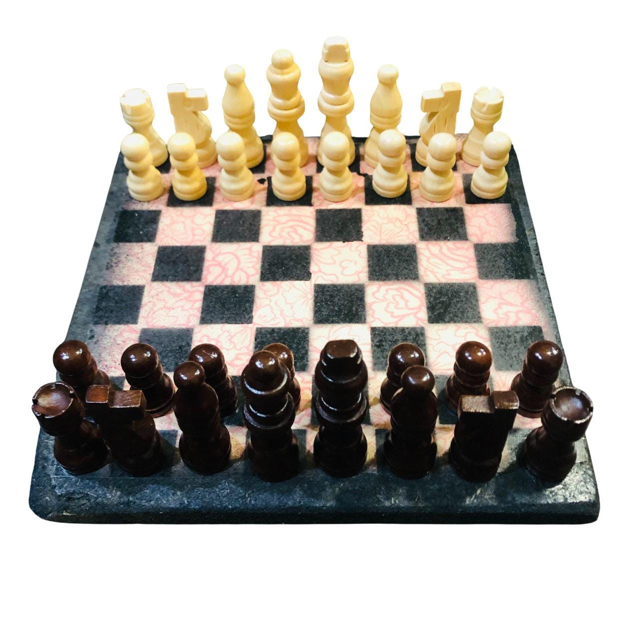 Scrapbook Chess Set - Sunset Orange Flower
