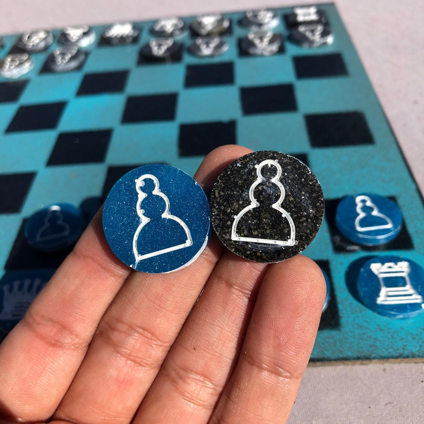 Chess Set - Blue Freeze