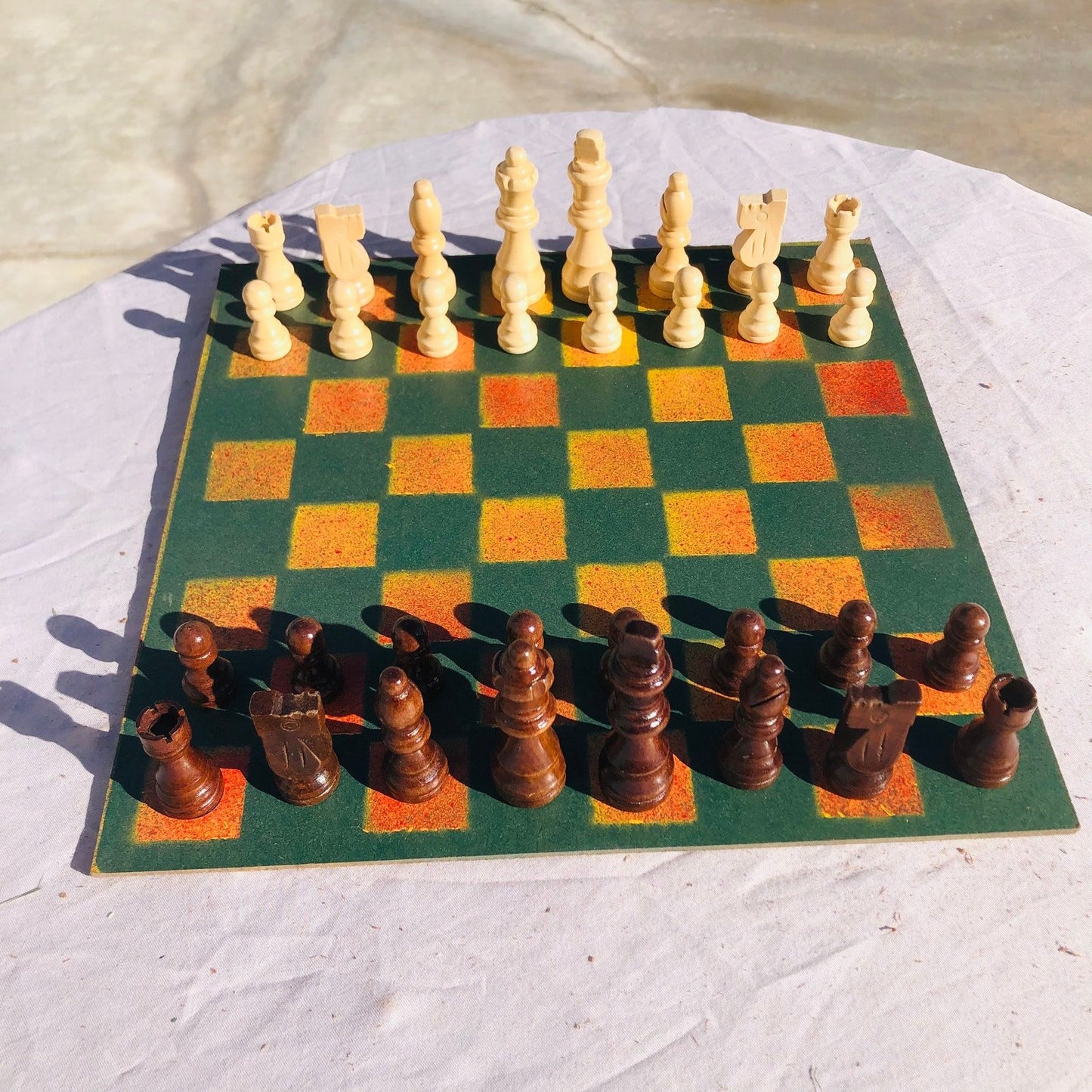 Chess Set - Sunset Green