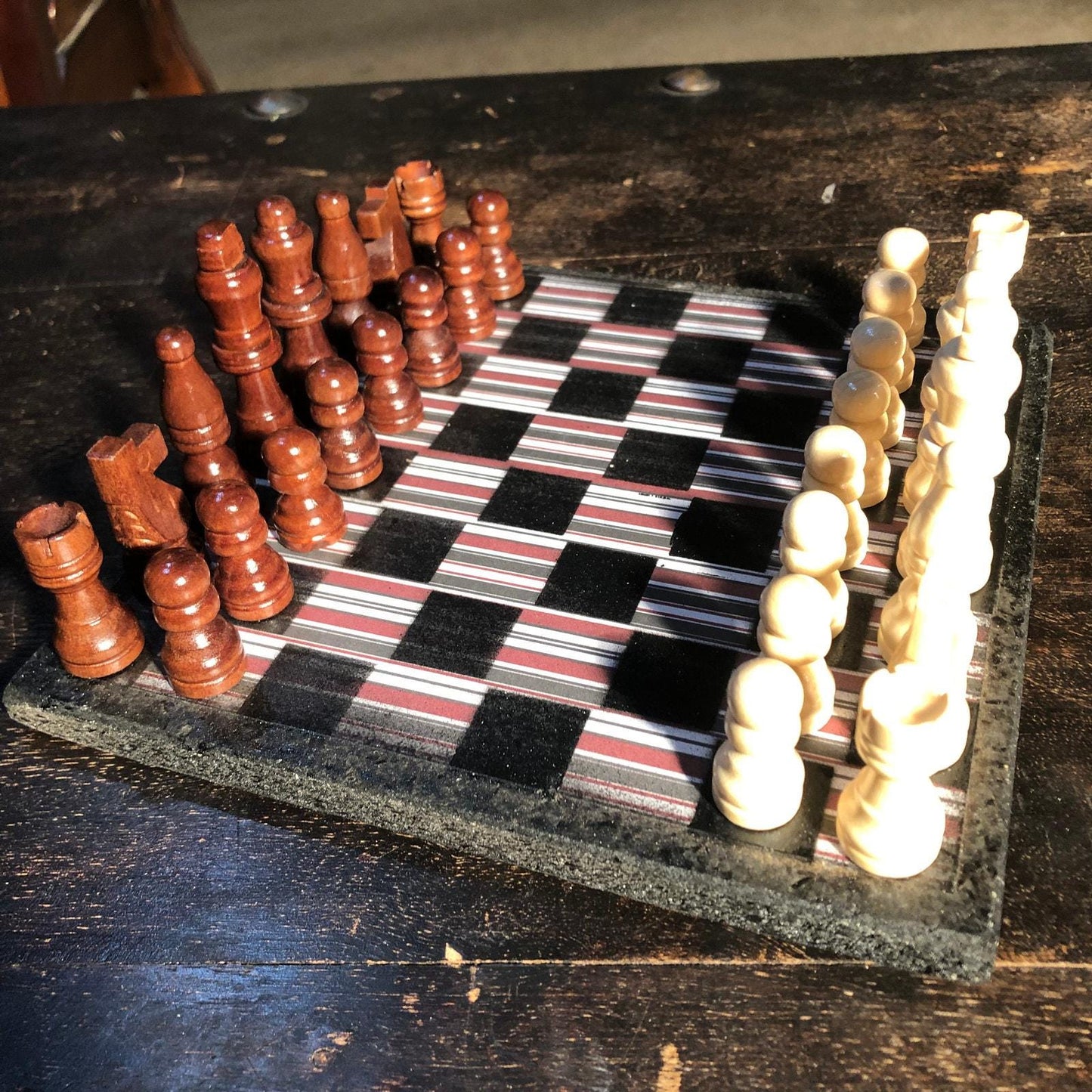 Scrapbook Chess Set - Classic Stripes