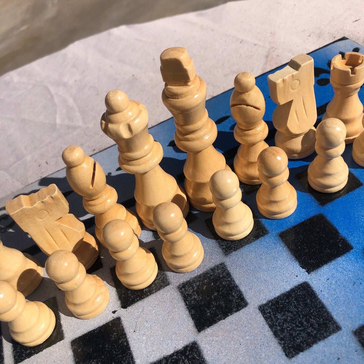 Chess Set - Deep Blue Snow