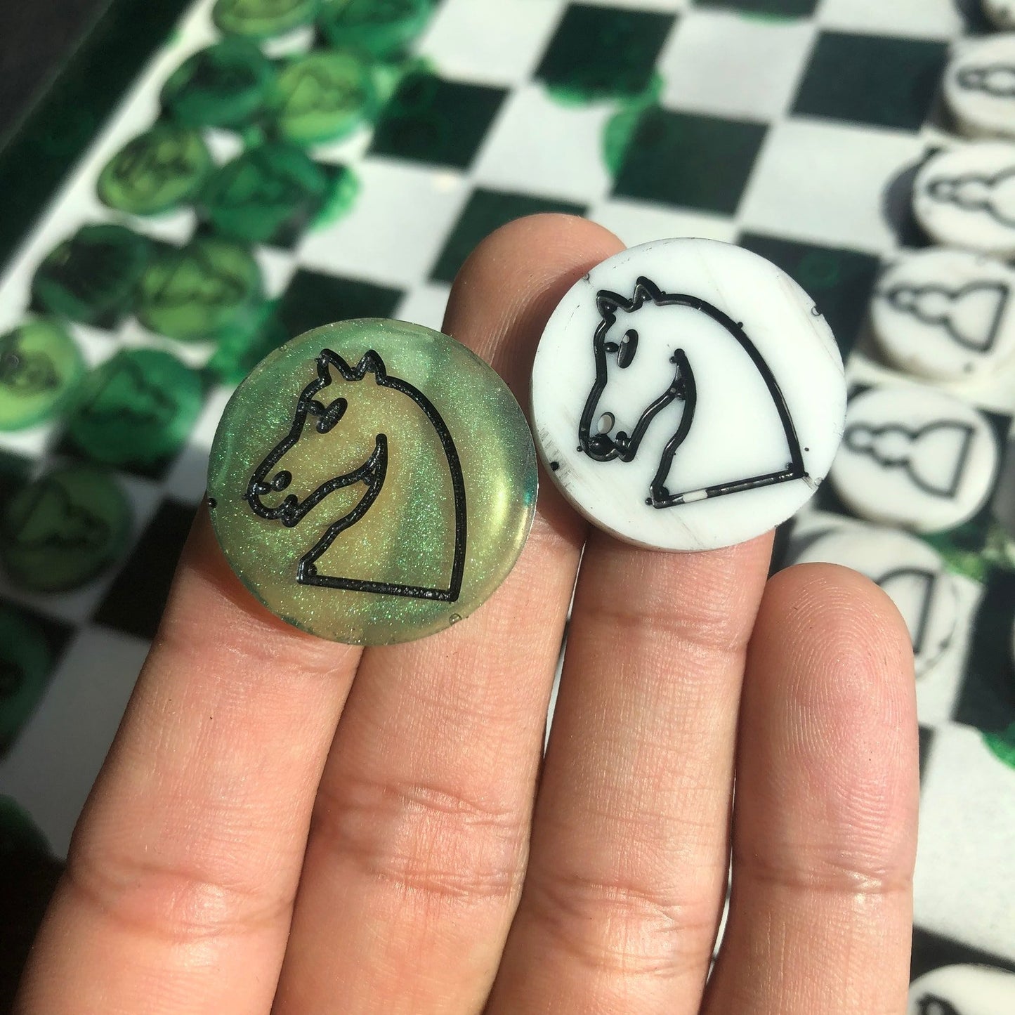Chess Set - Green Vampire