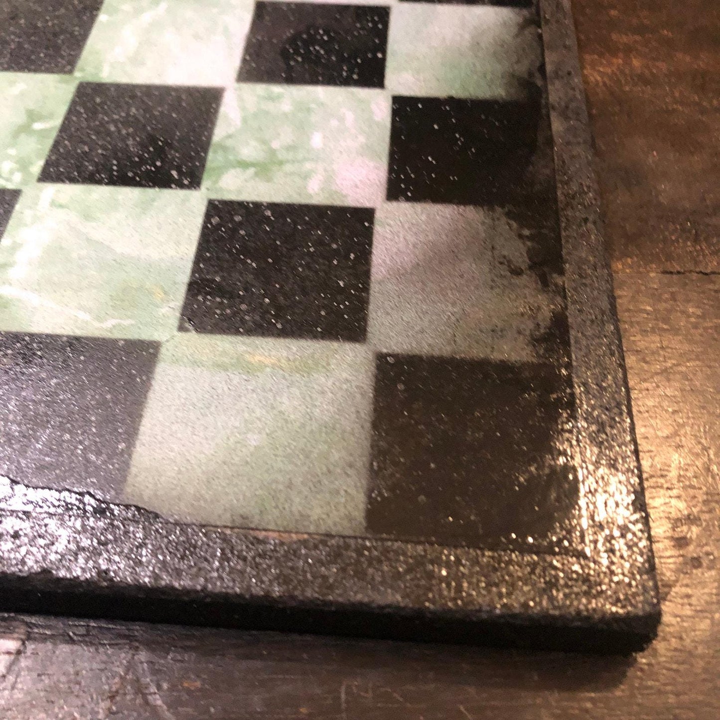 Scrapbook Chess Set - Green & Black
