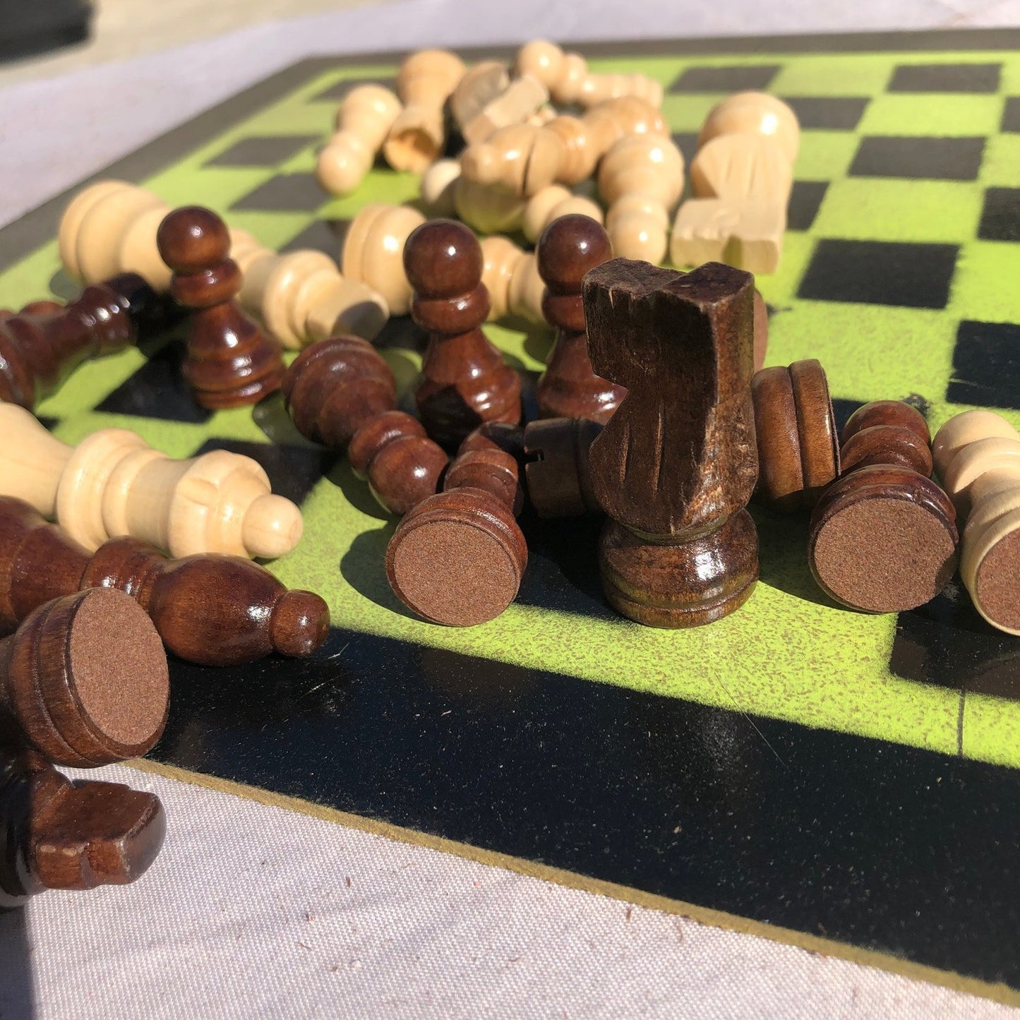 Chess Set - Neon Green