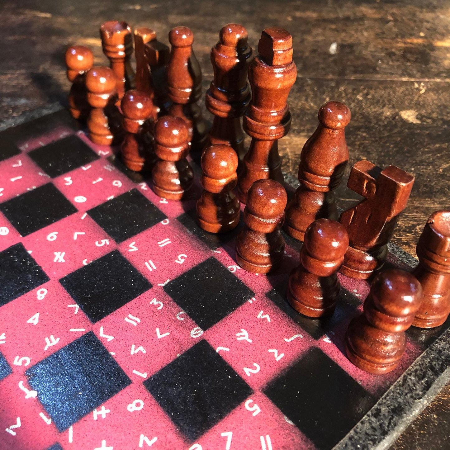 Scrapbook Chess Set - Teachers Red