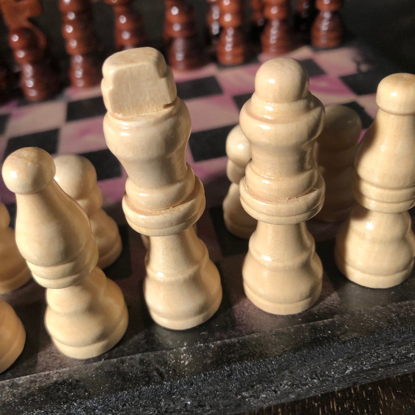 Scrapbook Chess Set - Purple Violet