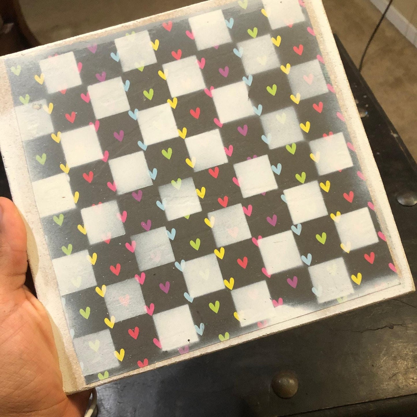 Scrapbook Chess Set - Rainbow Heart