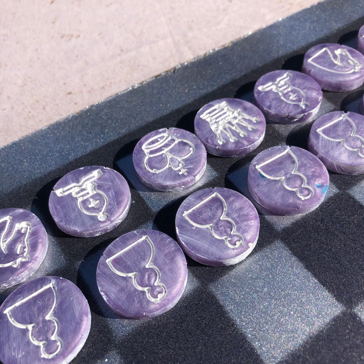 Chess Set - Purple Chrome