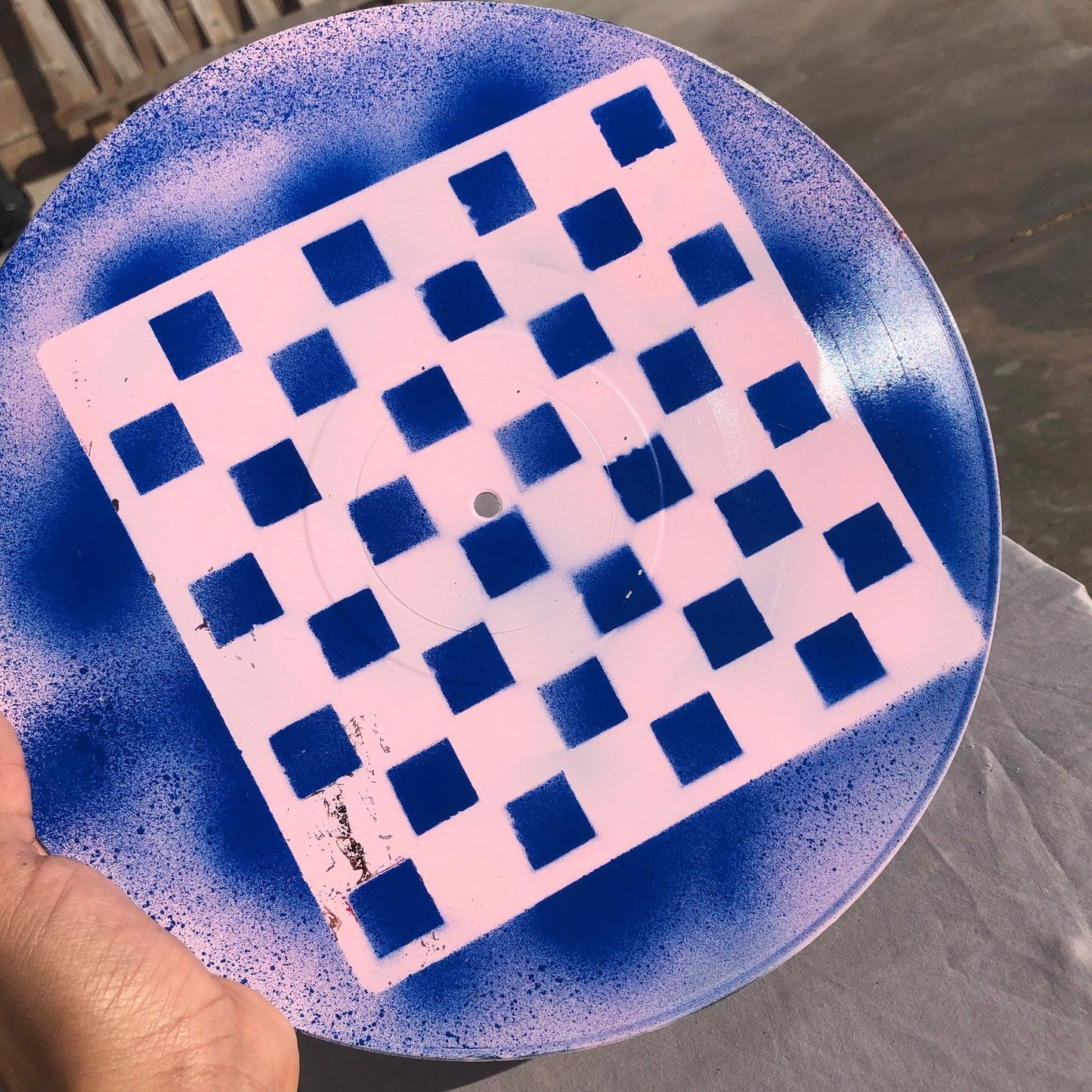 Vinyl Chess Set - Vintage Pink Blue