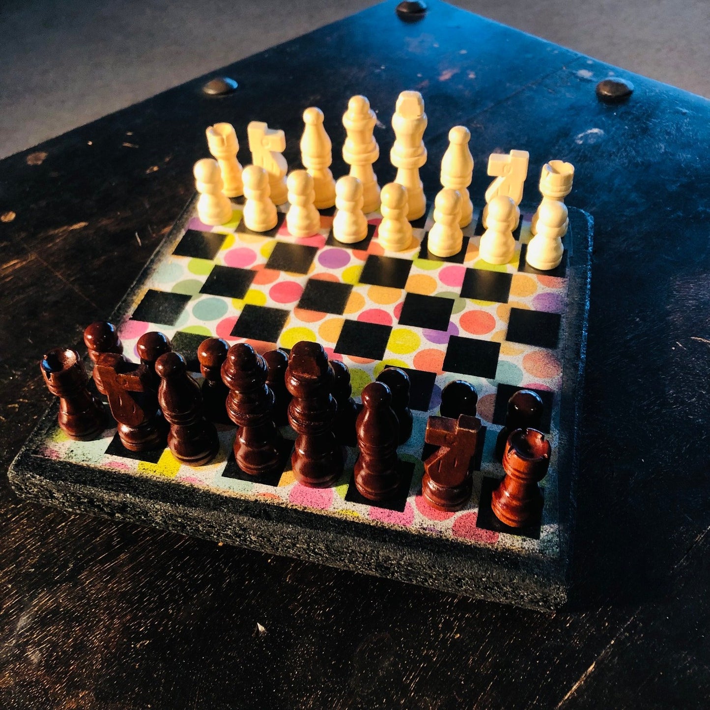 Scrapbook Chess Set - Colorful Balls