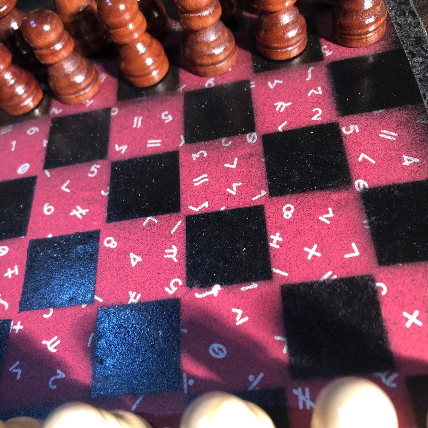 Scrapbook Chess Set - Teachers Red