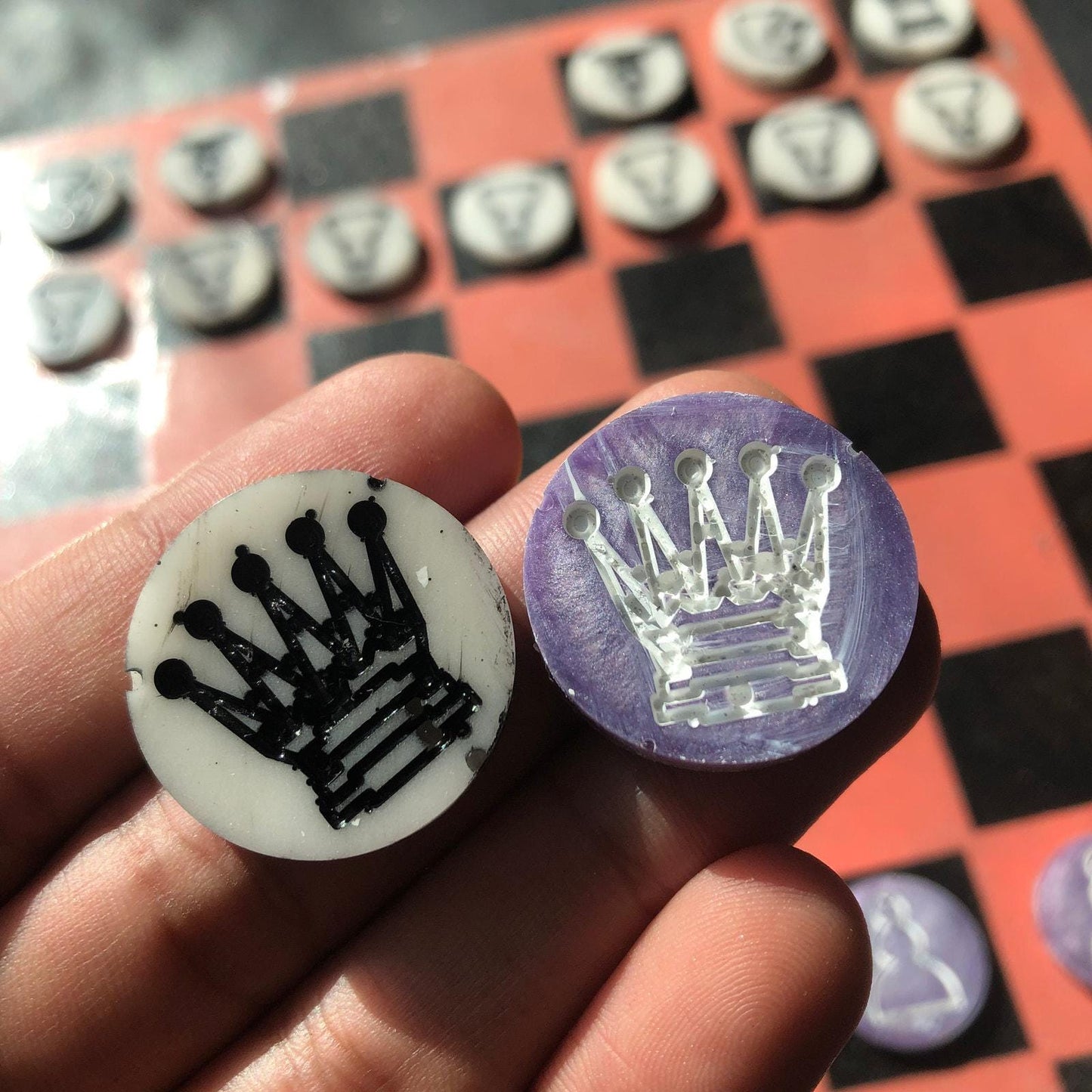 Chess Set - Purple Peach