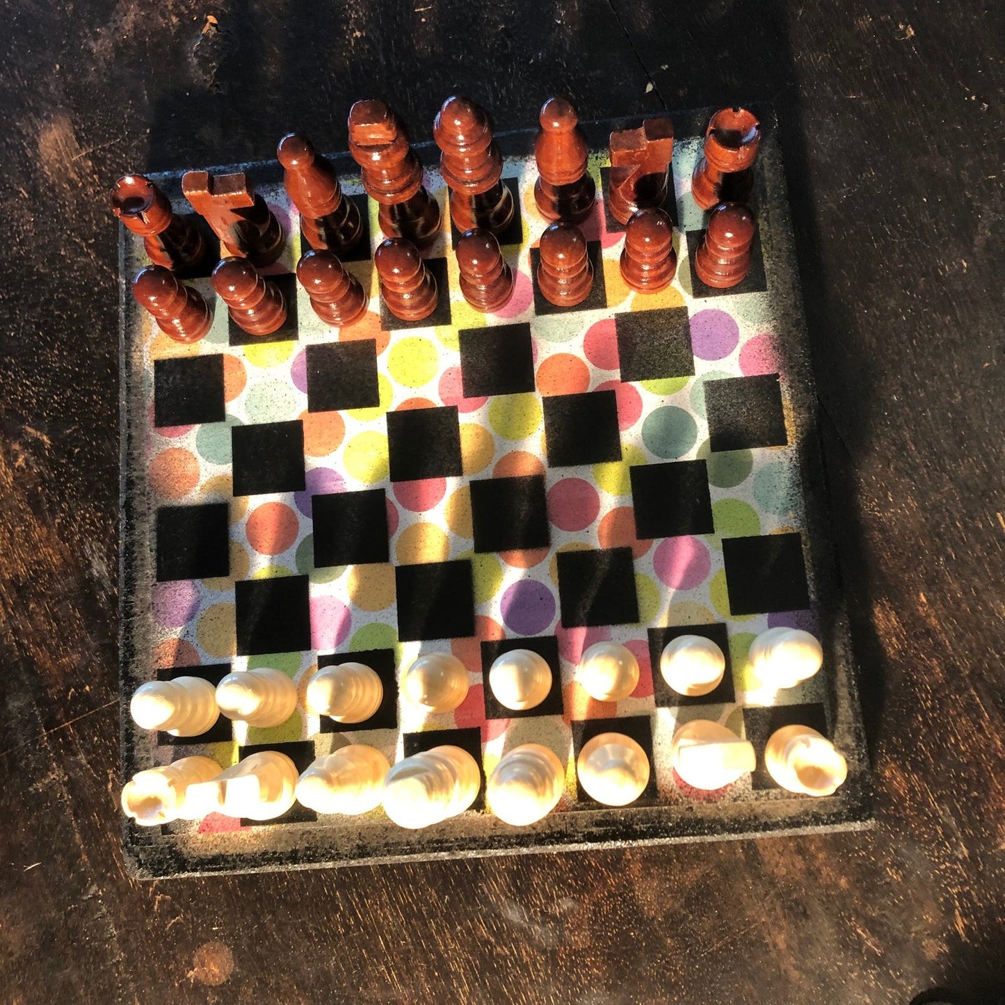 Scrapbook Chess Set - Colorful Balls