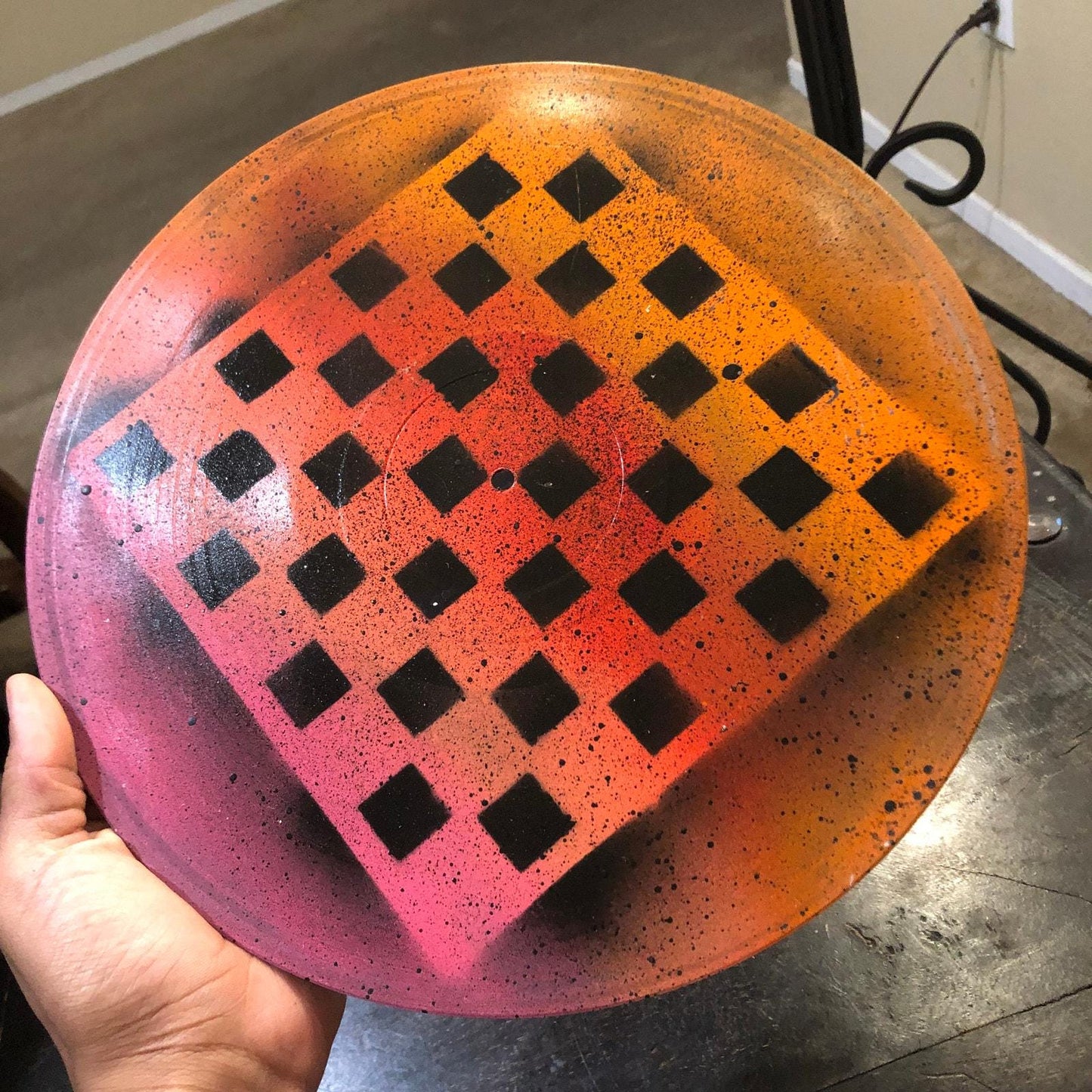 Vinyl Chess Set - Lava Orange (Resin Pieces)