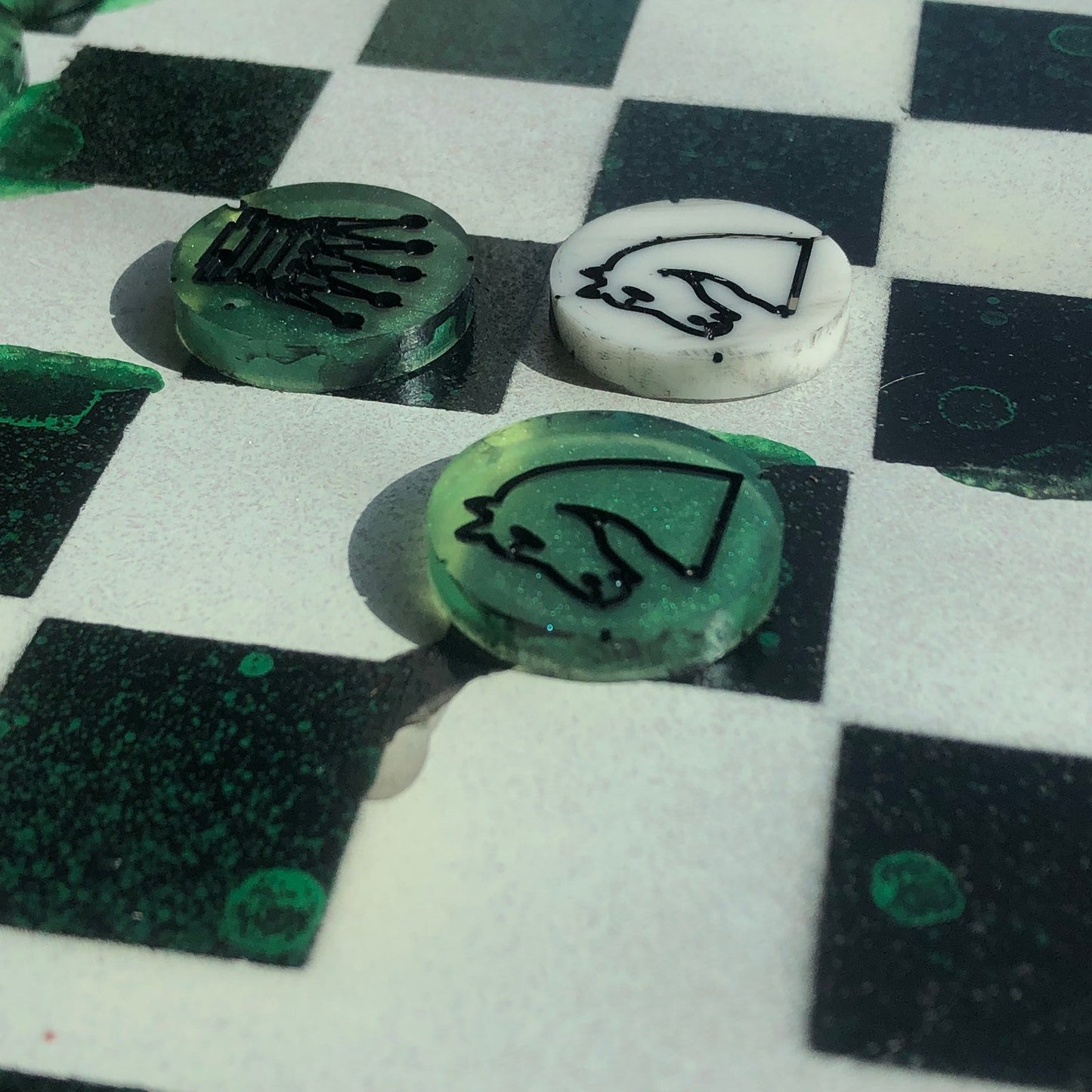 Chess Set - Green Vampire