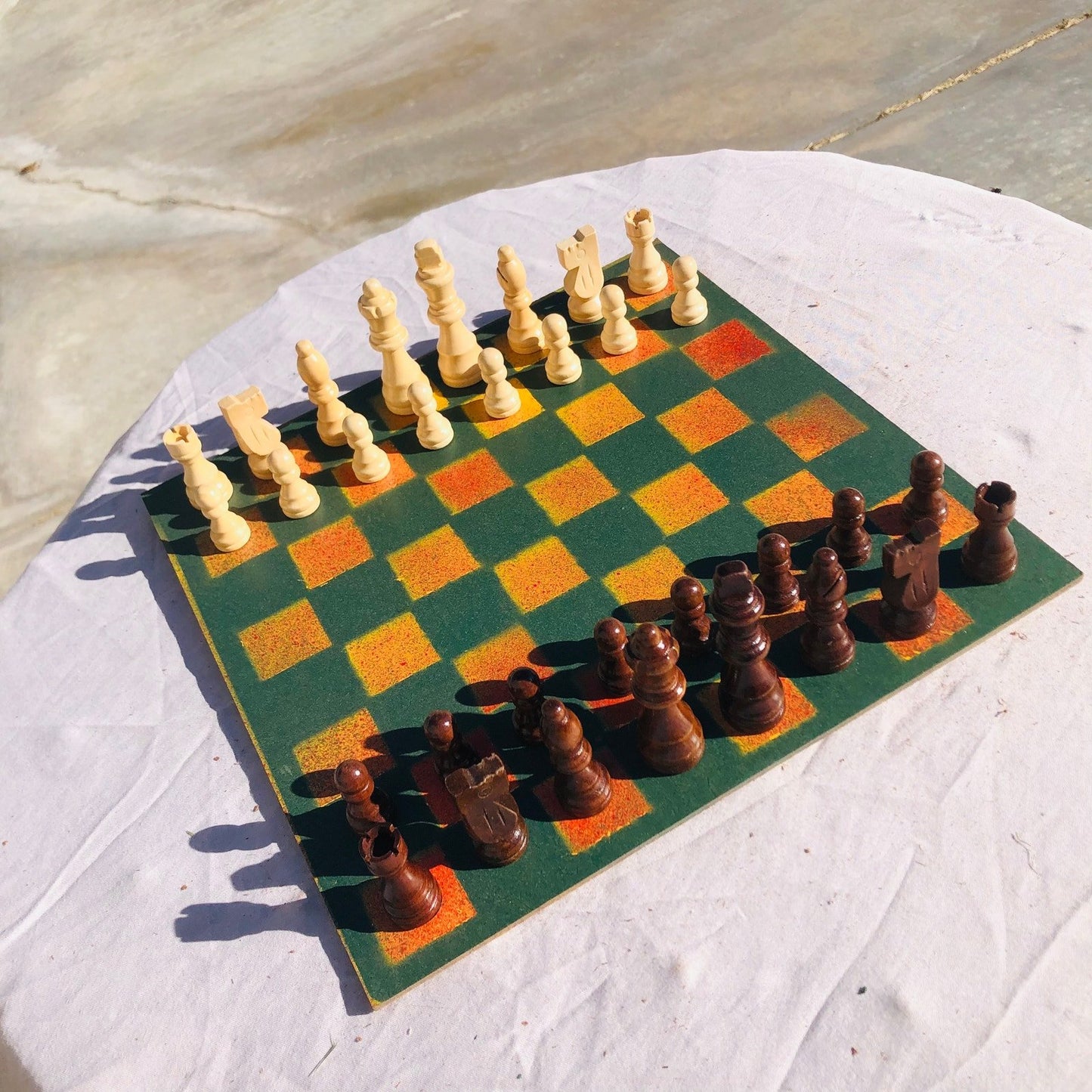 Chess Set - Sunset Green