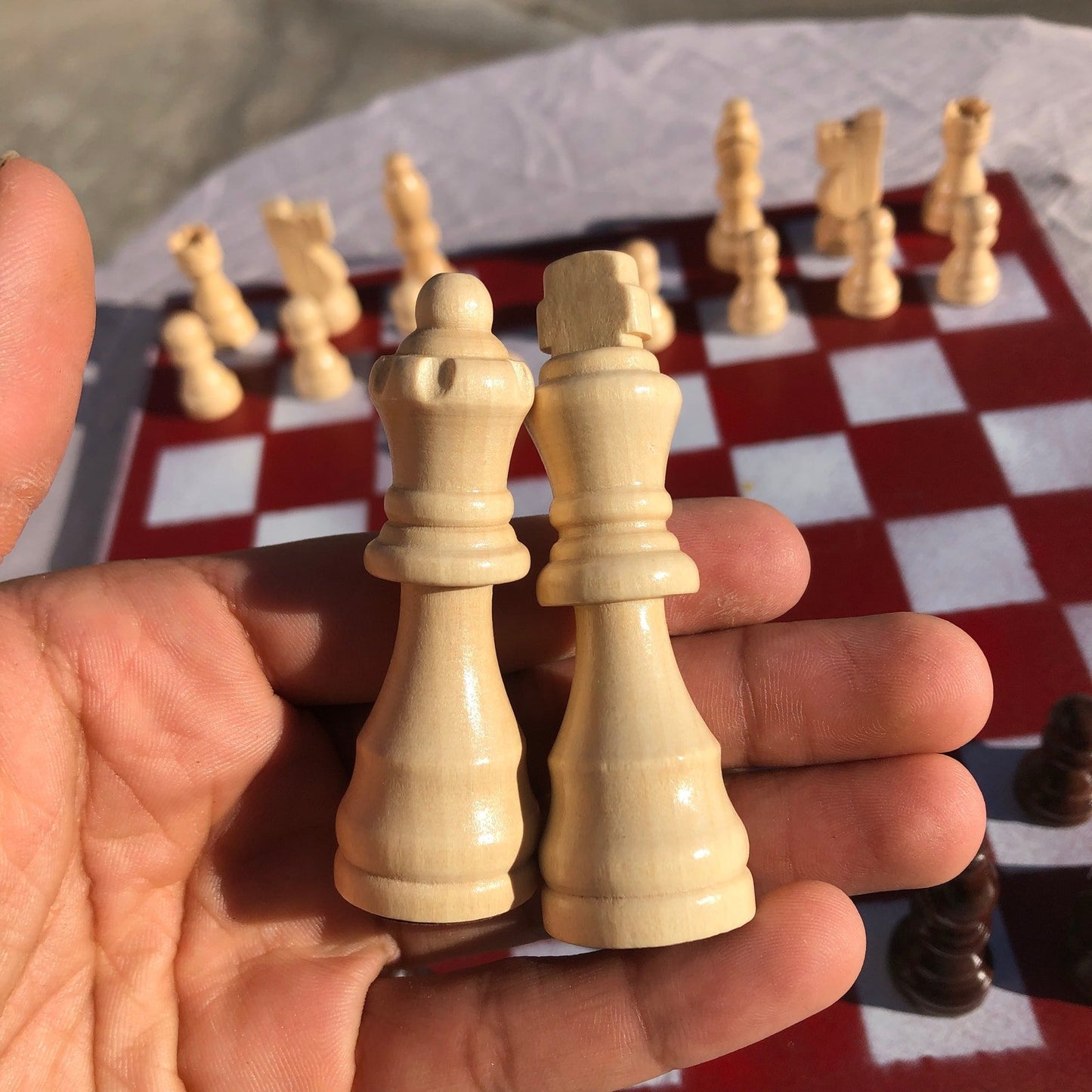 Chess Set - Classic Picnic Red