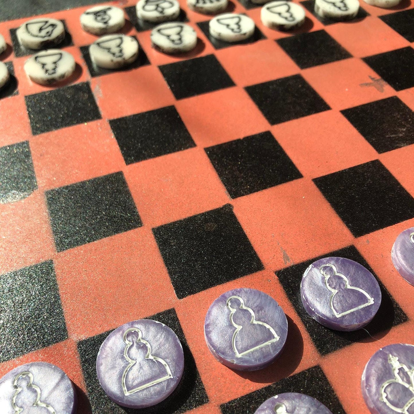 Chess Set - Purple Peach