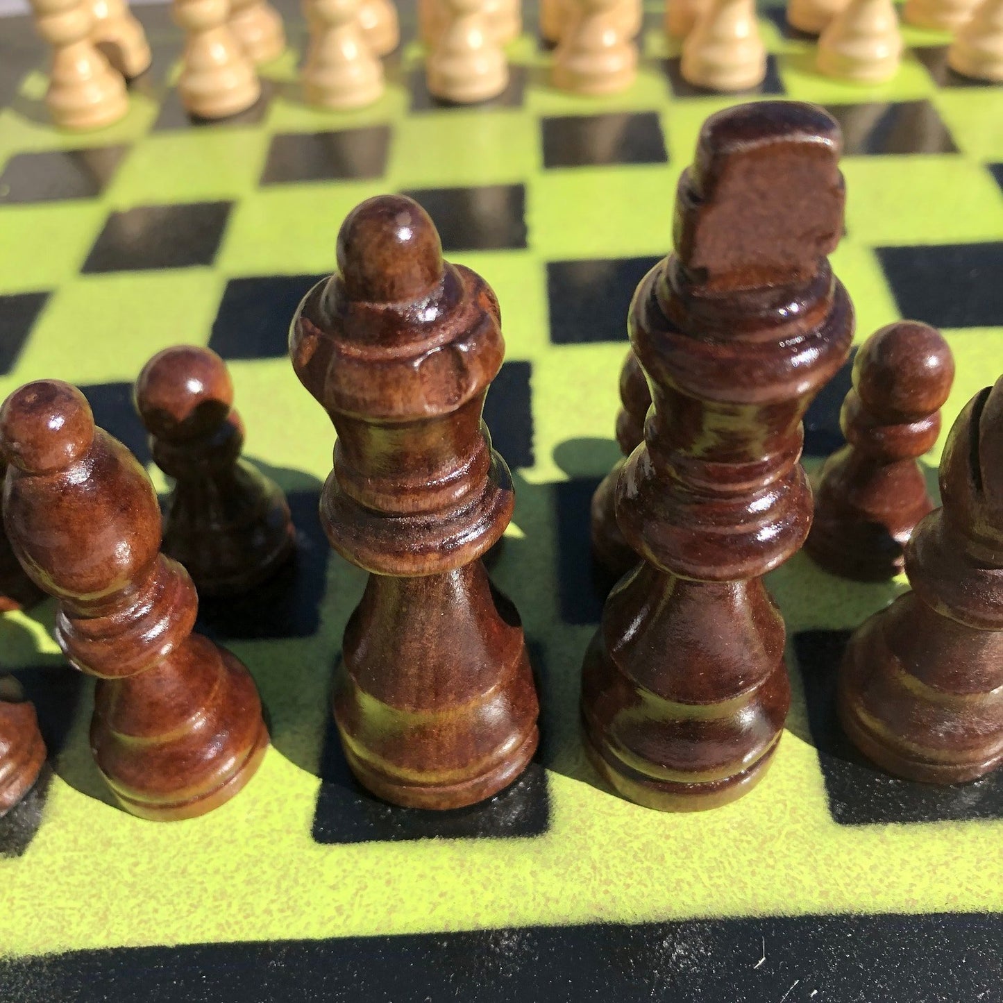 Chess Set - Neon Green