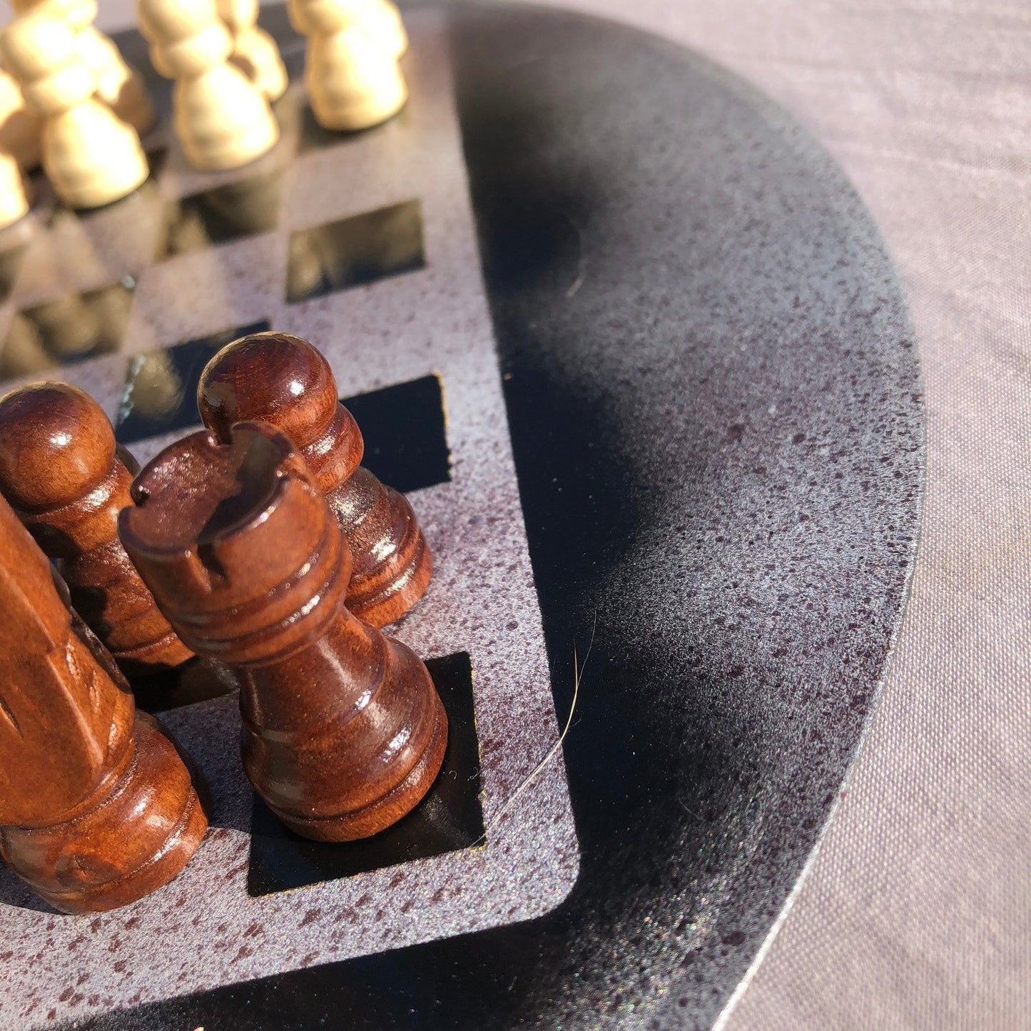 Vinyl Chess Set - Chrome Rust