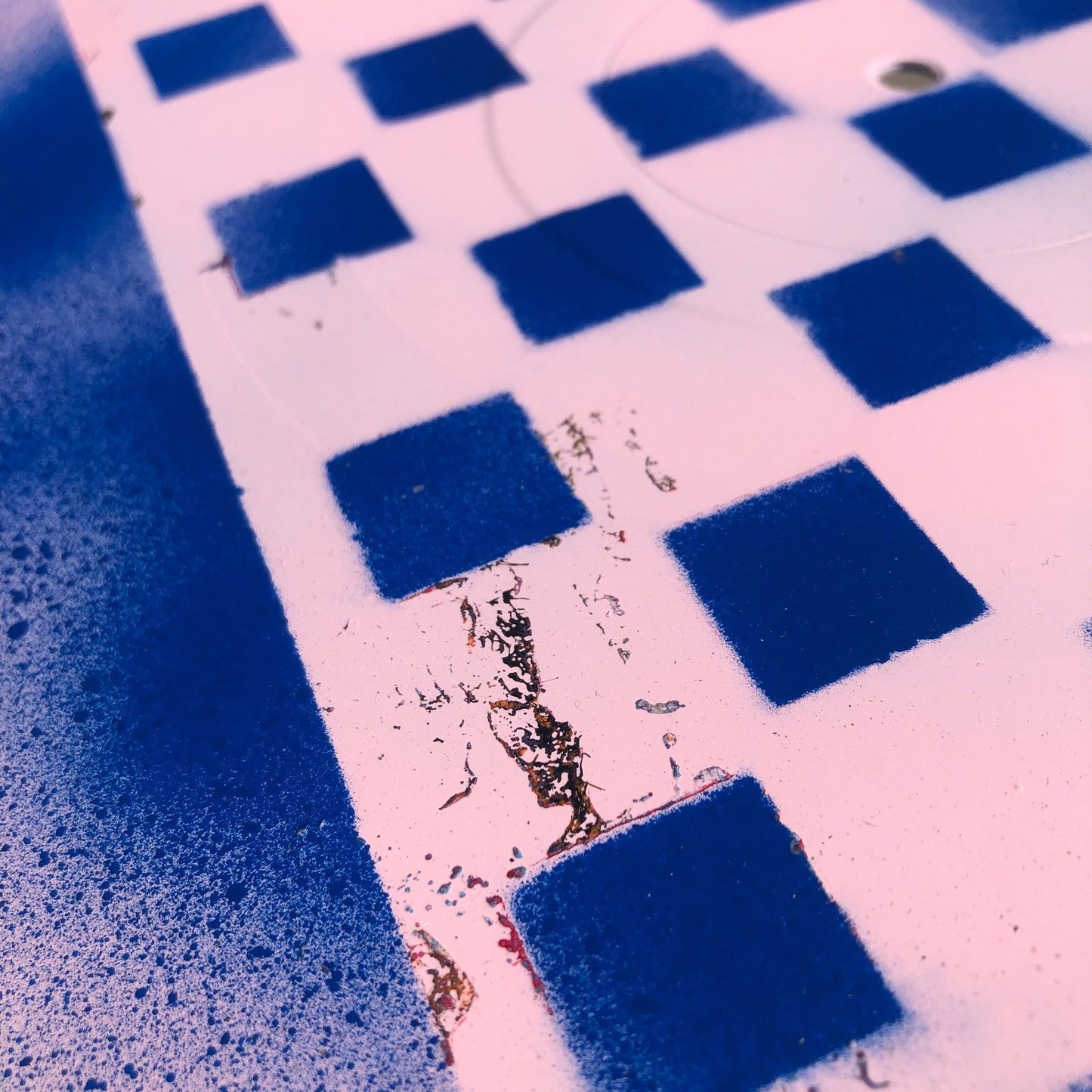 Vinyl Chess Set - Vintage Pink Blue