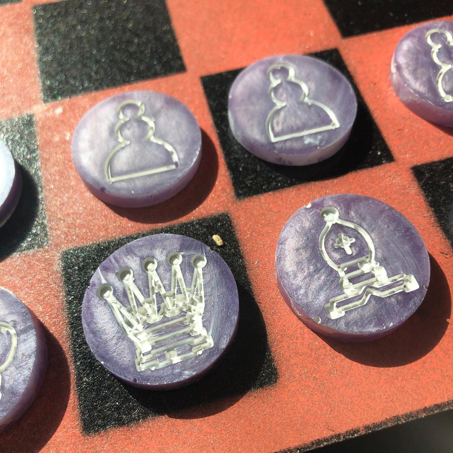 Chess Set - Purple Peach