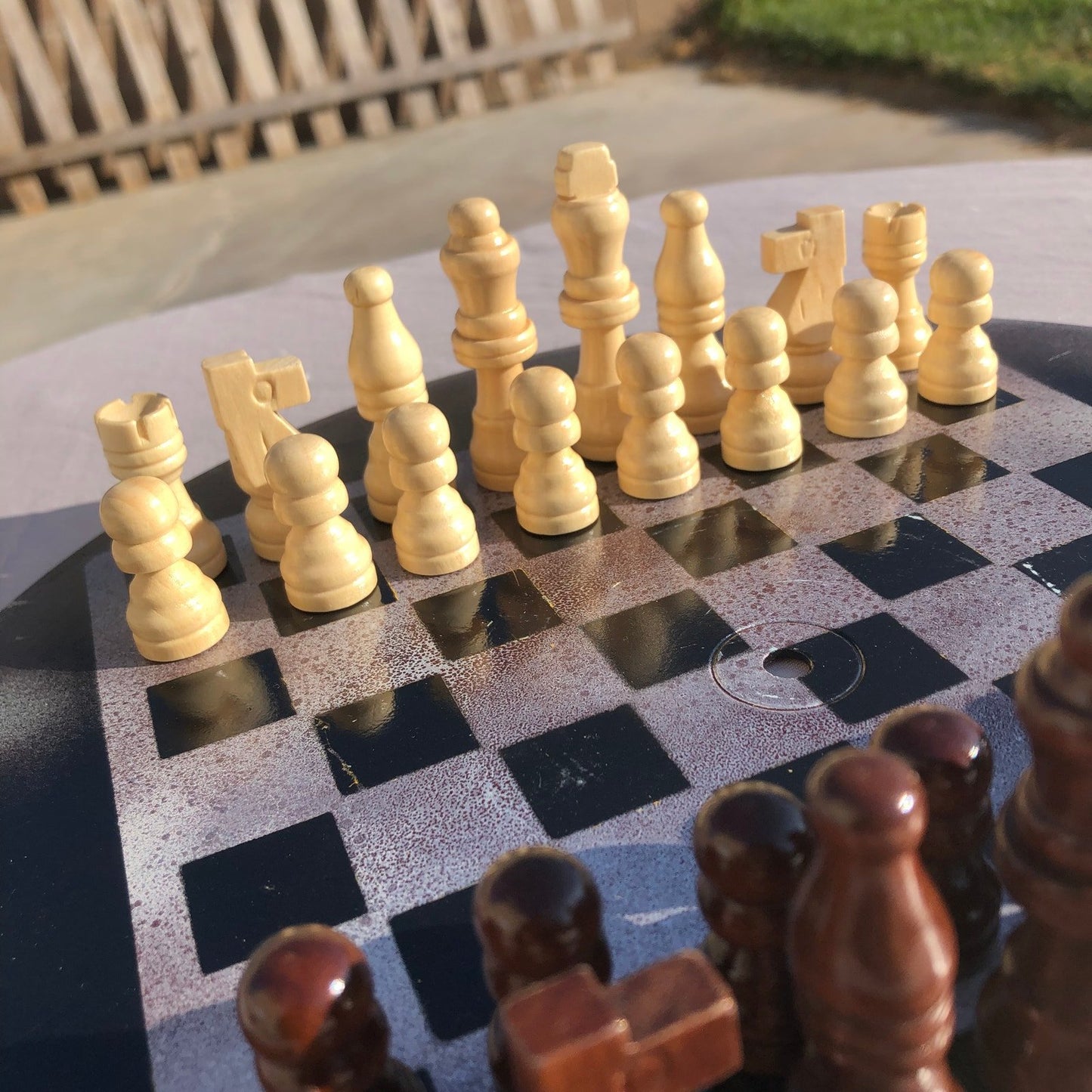 Vinyl Chess Set - Chrome Rust