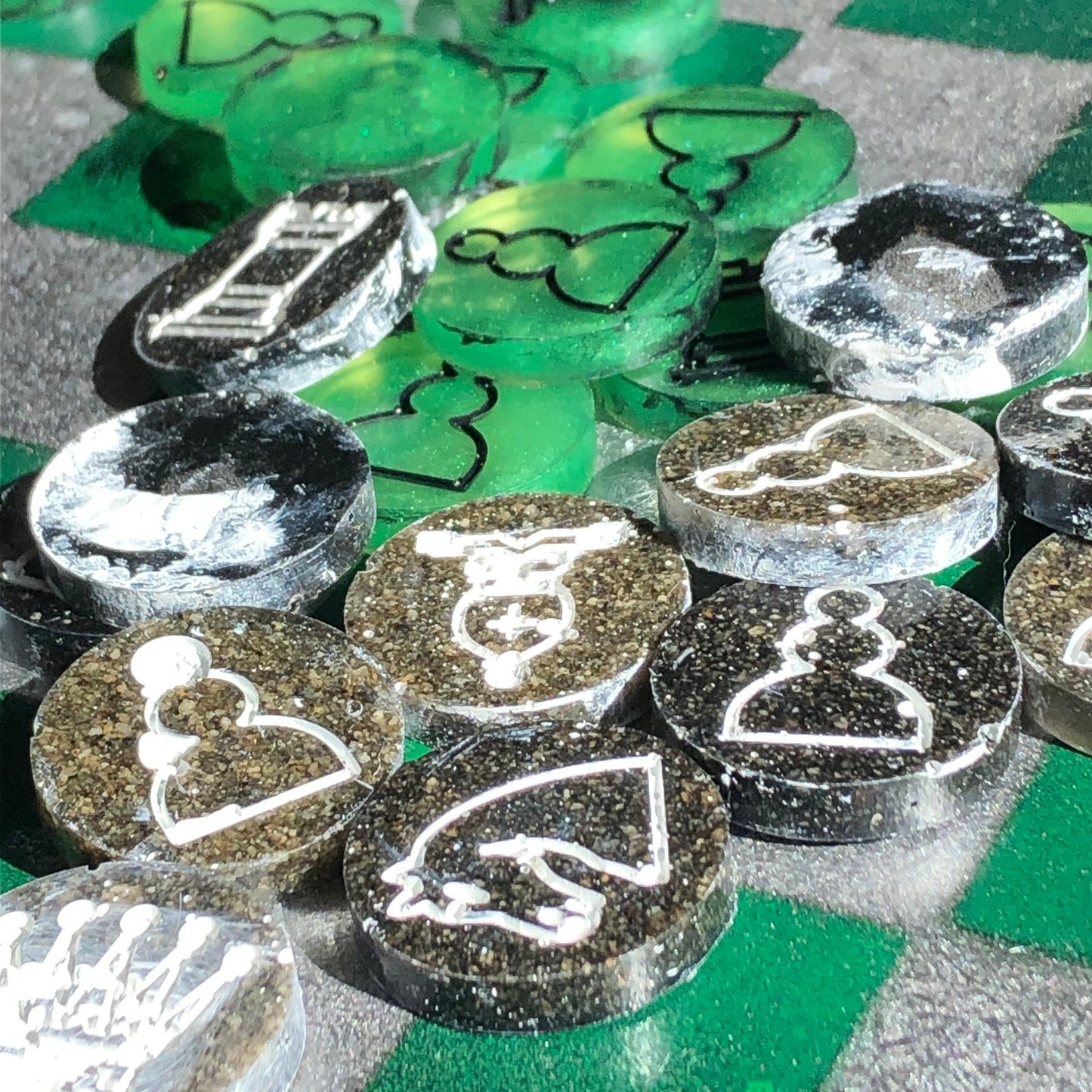Chess Set - Silver Green