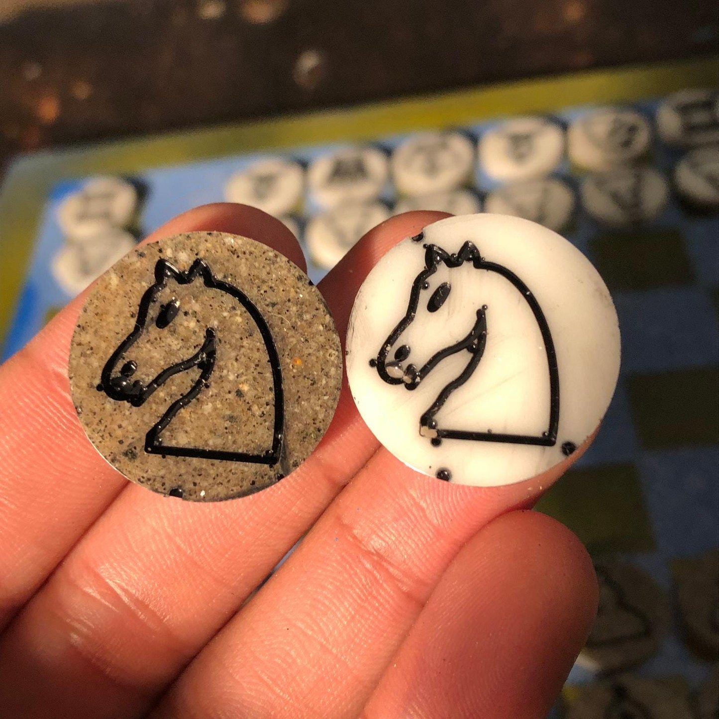 Chess Set - Faded UCLA Blue & Yellow Colors