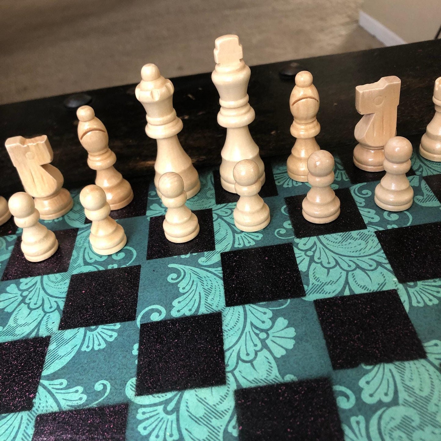 Scrapbook Chess Set - Tropical Green
