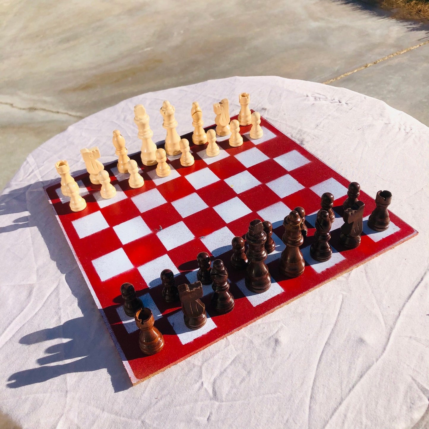 Chess Set - Classic Picnic Red