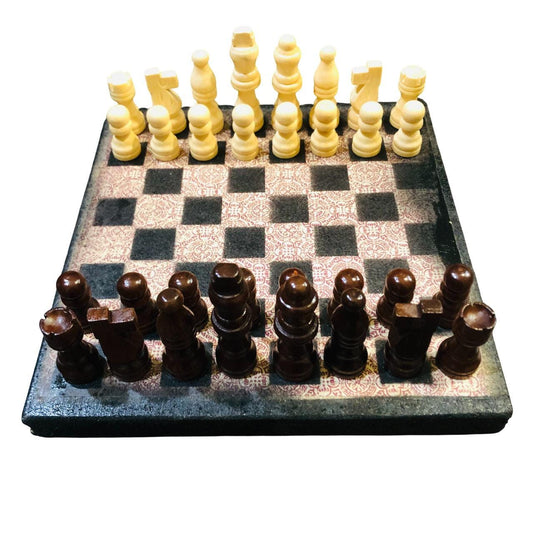 Scrapbook Chess Set - Vintage Brown