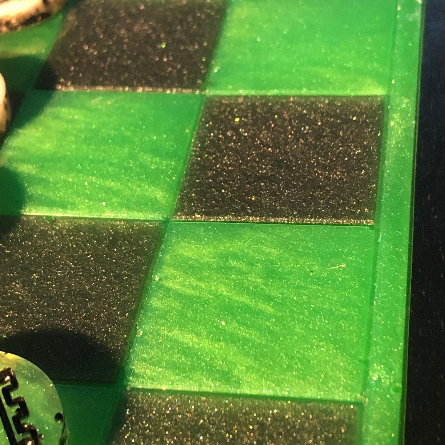 Handmade Resin Chess Set - Forest Green