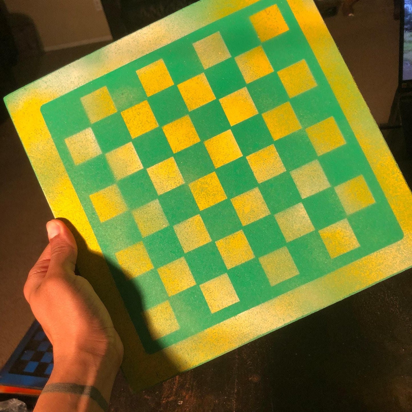 Chess Set - Yellow Green & Pink Mix