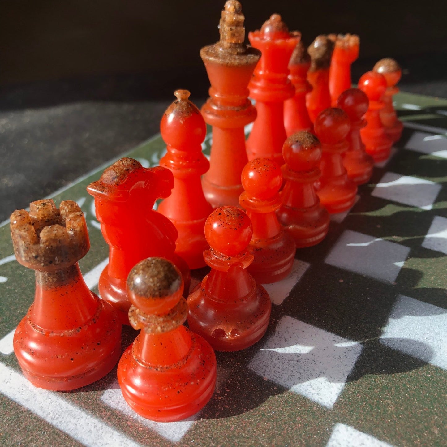 Chess Set - Space Green Delux