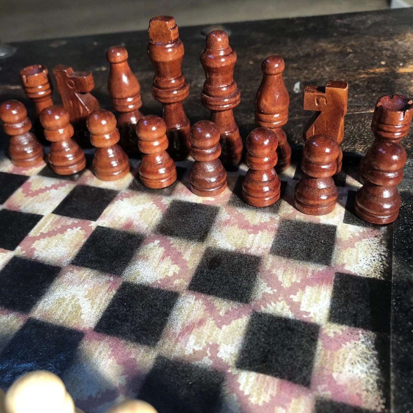 Scrapbook Chess Set - Faded Pattern