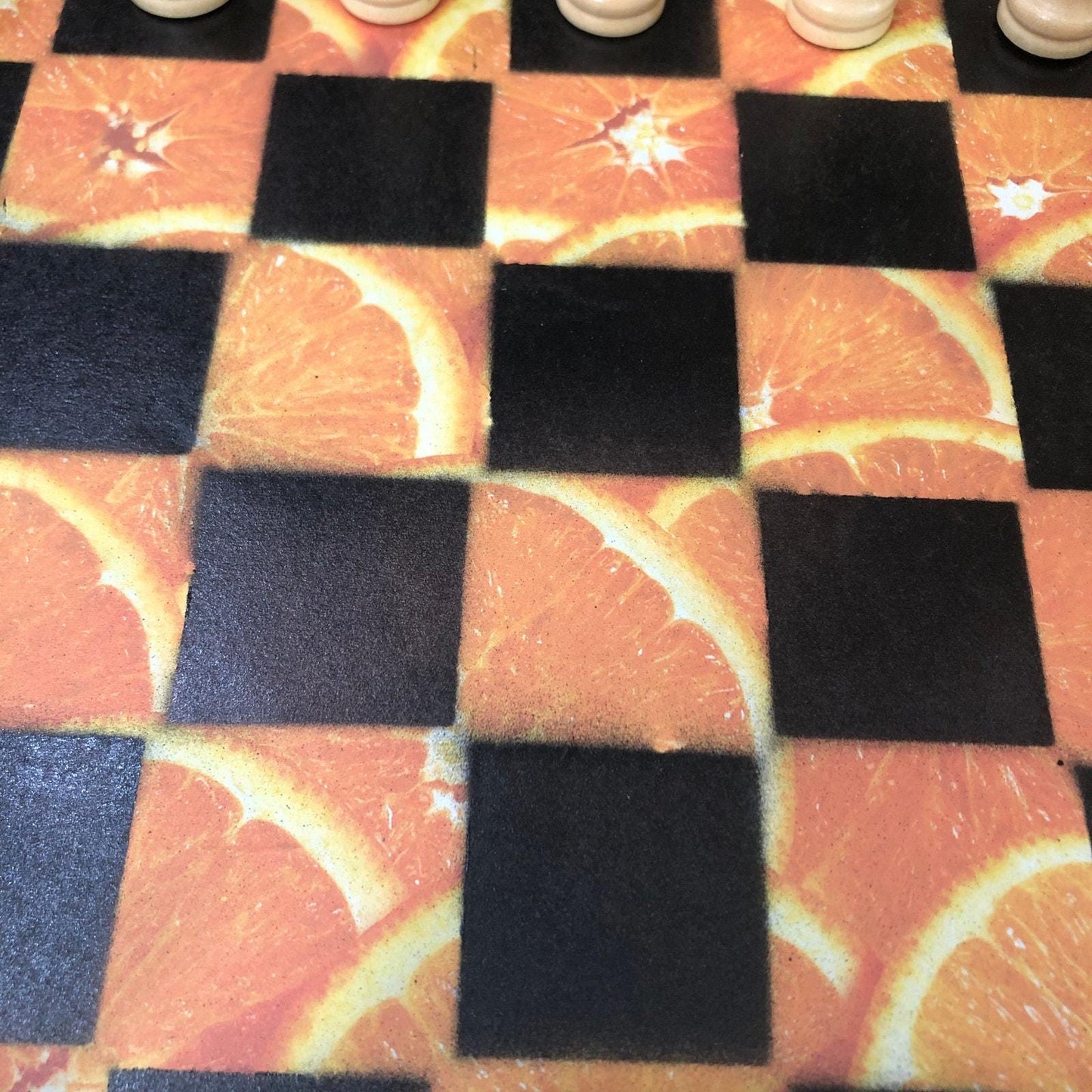 Scrapbook Chess Set - Orange Slices Pattern