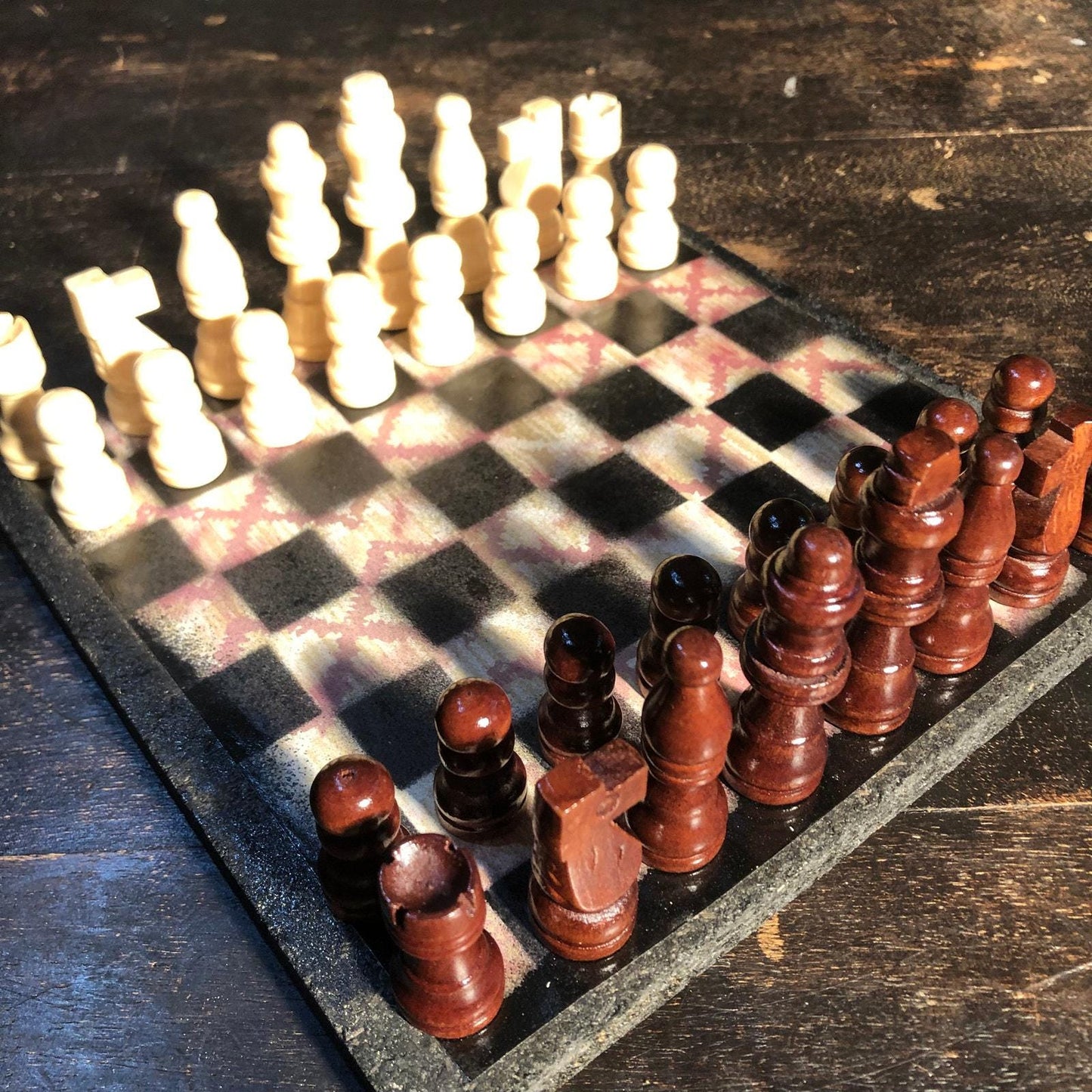 Scrapbook Chess Set - Faded Pattern