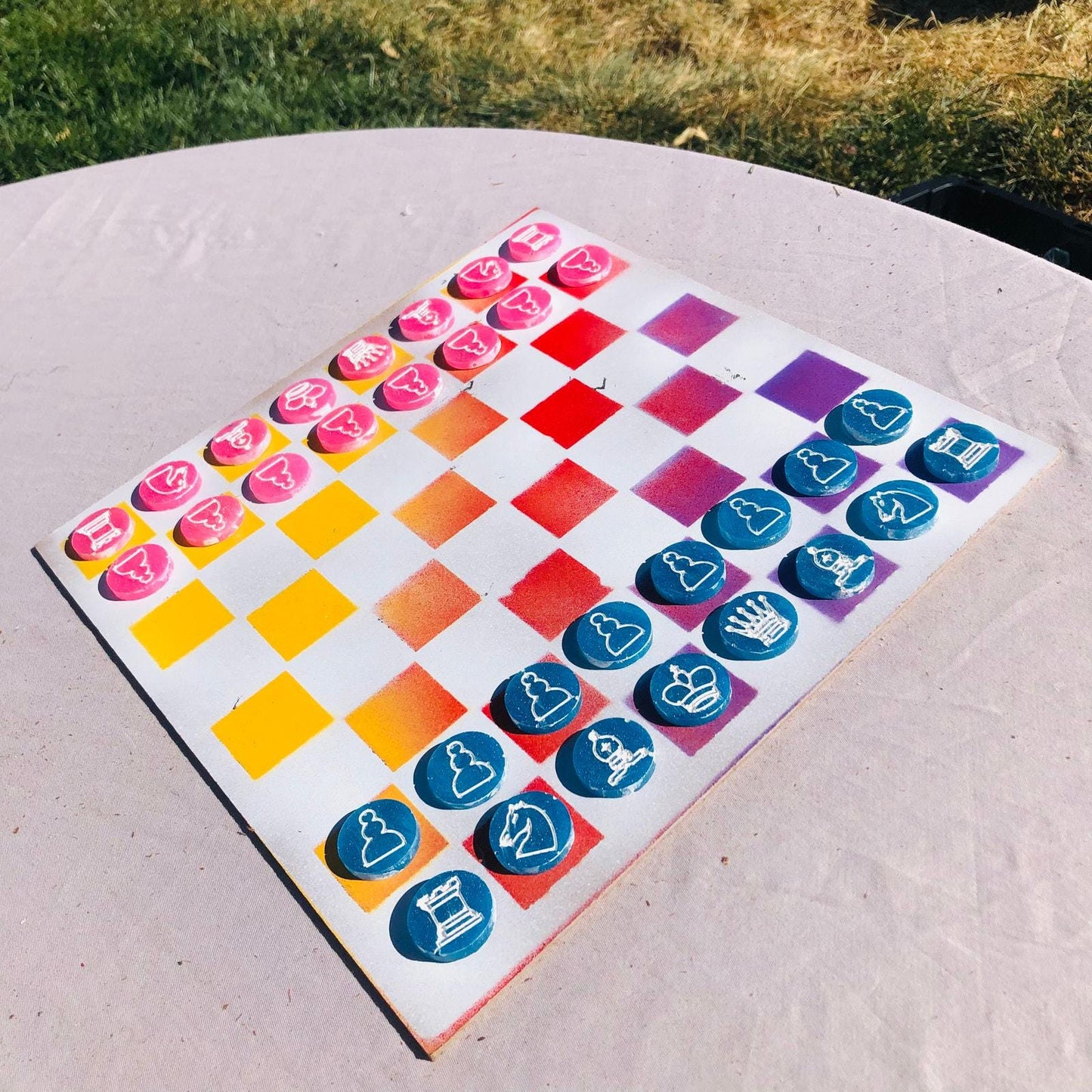 Chess Set - Colorful Rainbow