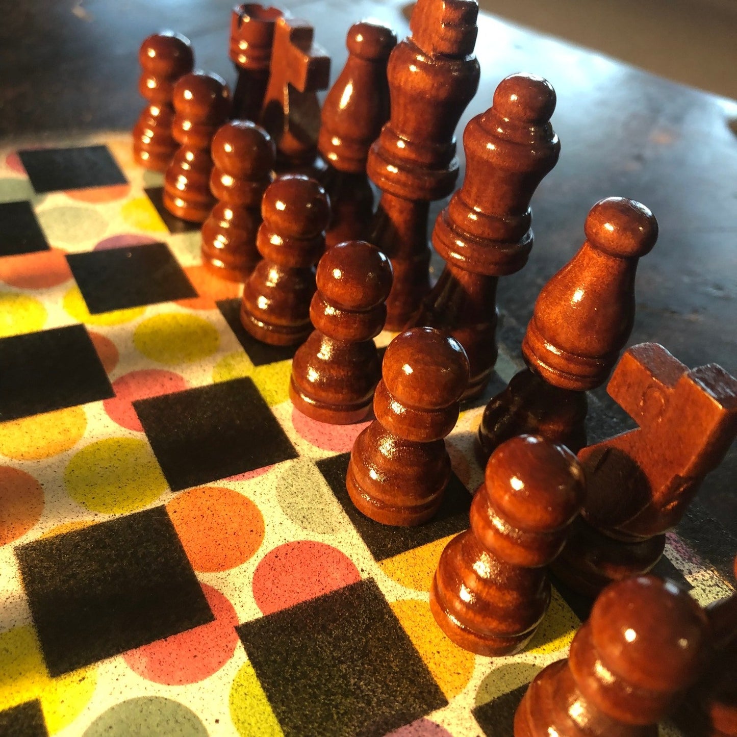 Scrapbook Chess Set - Colorful Balls