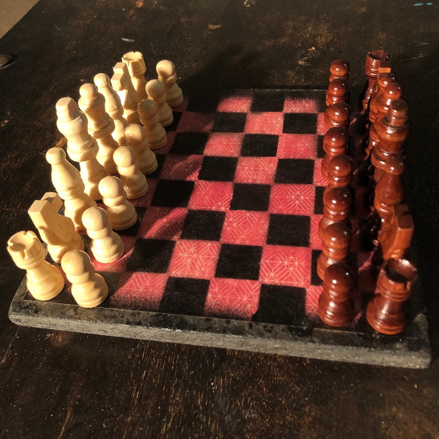 Scrapbook Chess Set - Red
