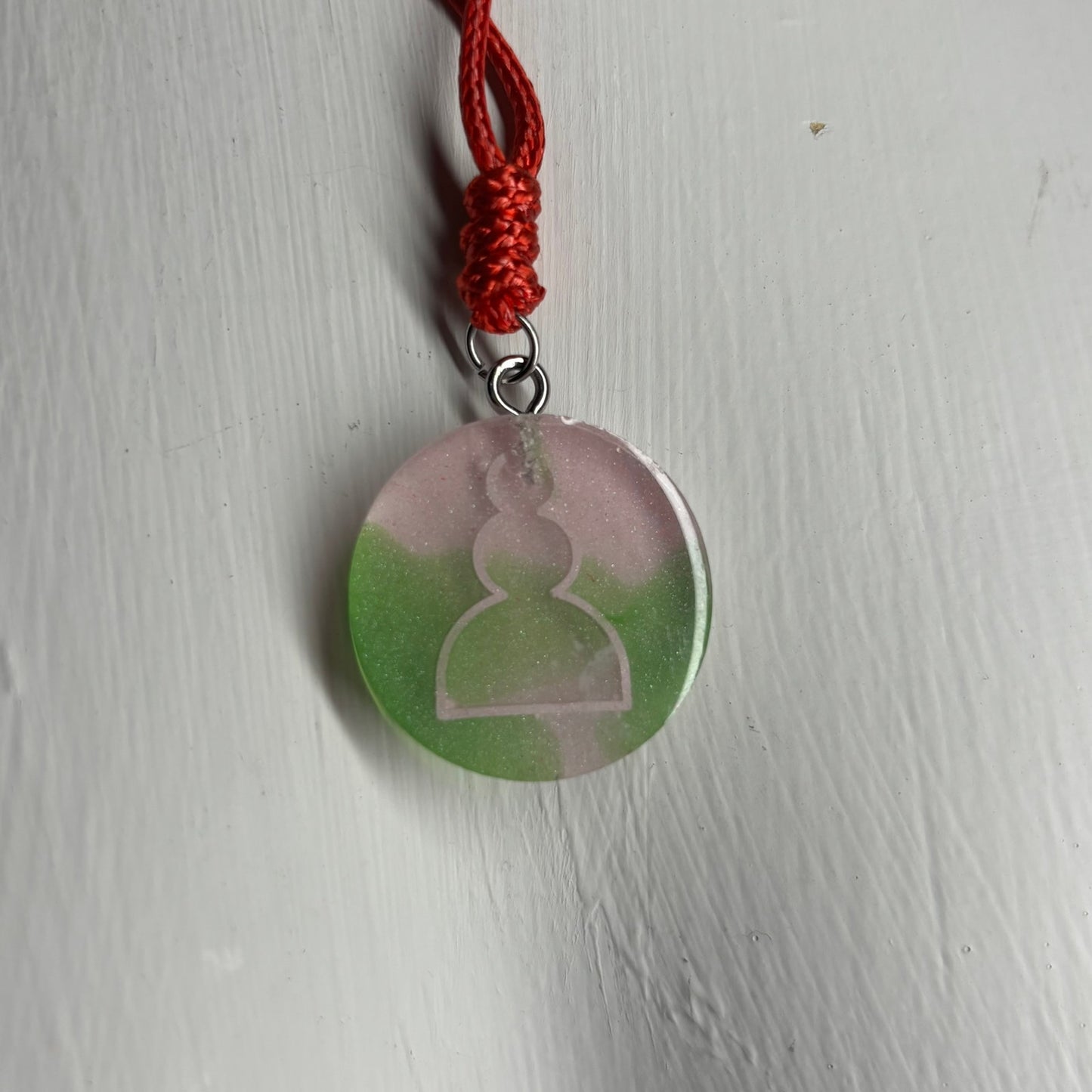 Smooth Pawn - Handmade Resin Chess Necklace