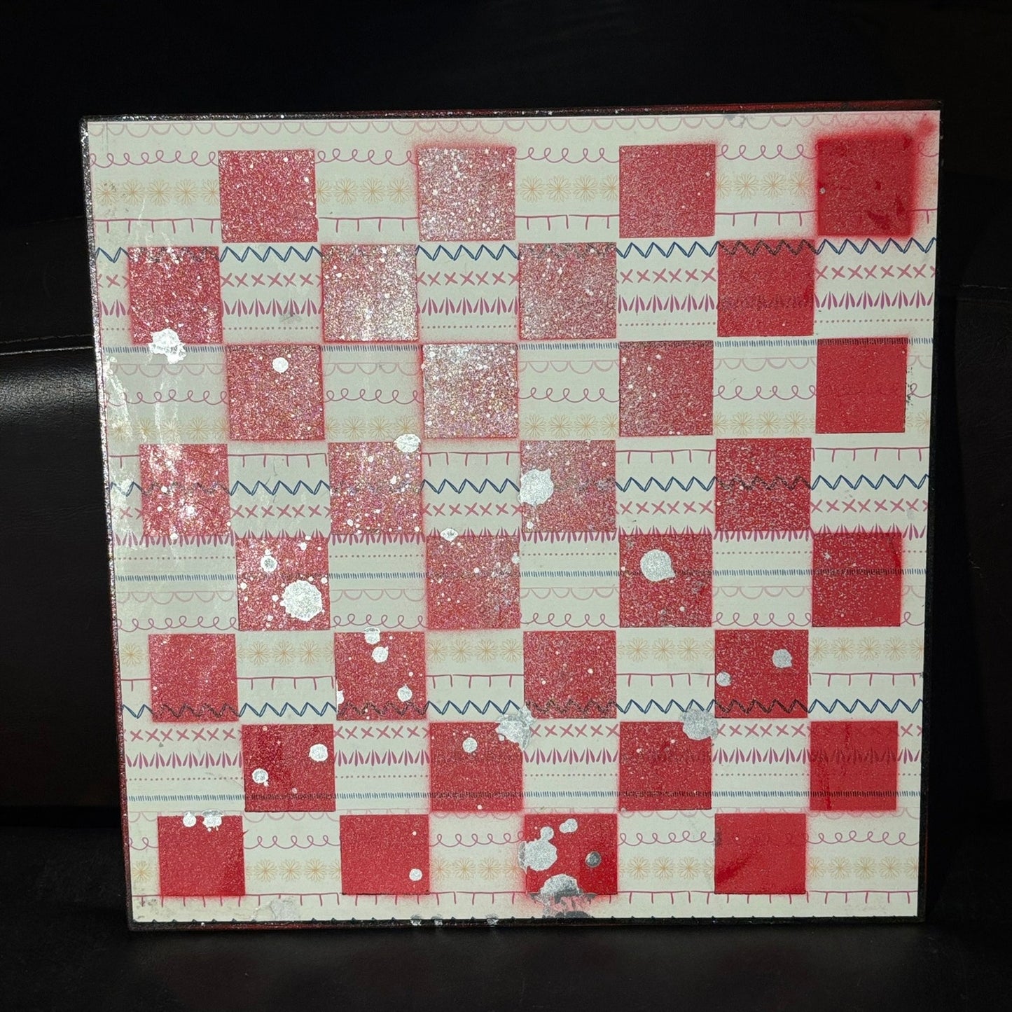 Party Red - Scrapbook Chess Board