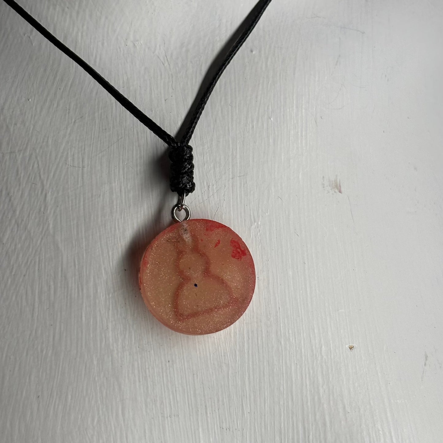 Smudge Red Pawn - Handmade Resin Chess Necklace