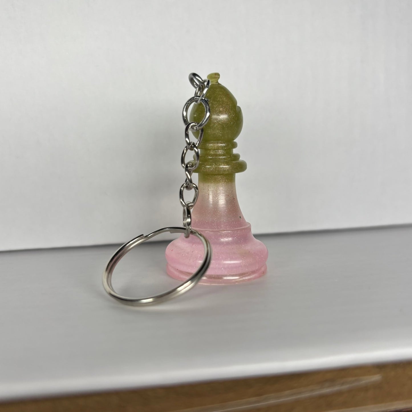 Royal Bishop Handmade Resin Keychain - One of a Kind Design