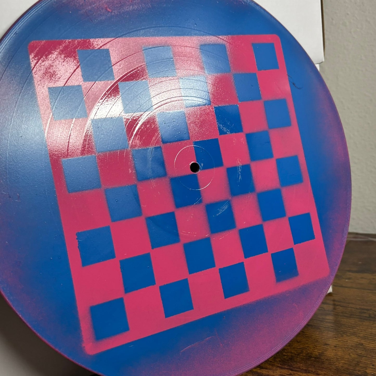 Blue & Pink - Vinyl Chess Board