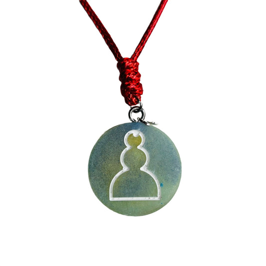 Stuff Green Pawn - Handmade Resin Chess Necklace