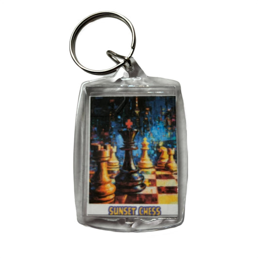 Sci Fi - Chess  Photo Keychain
