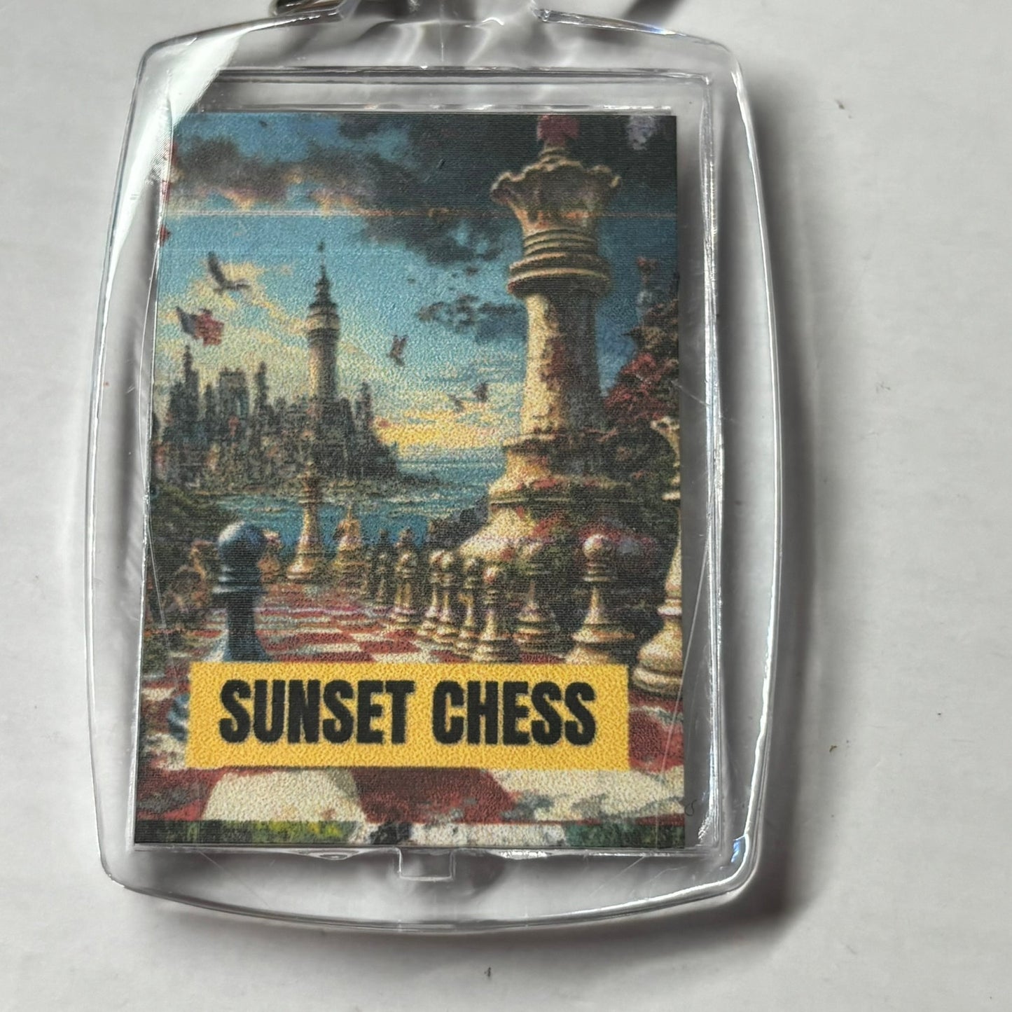 Oceanside - Chess  Photo Keychain