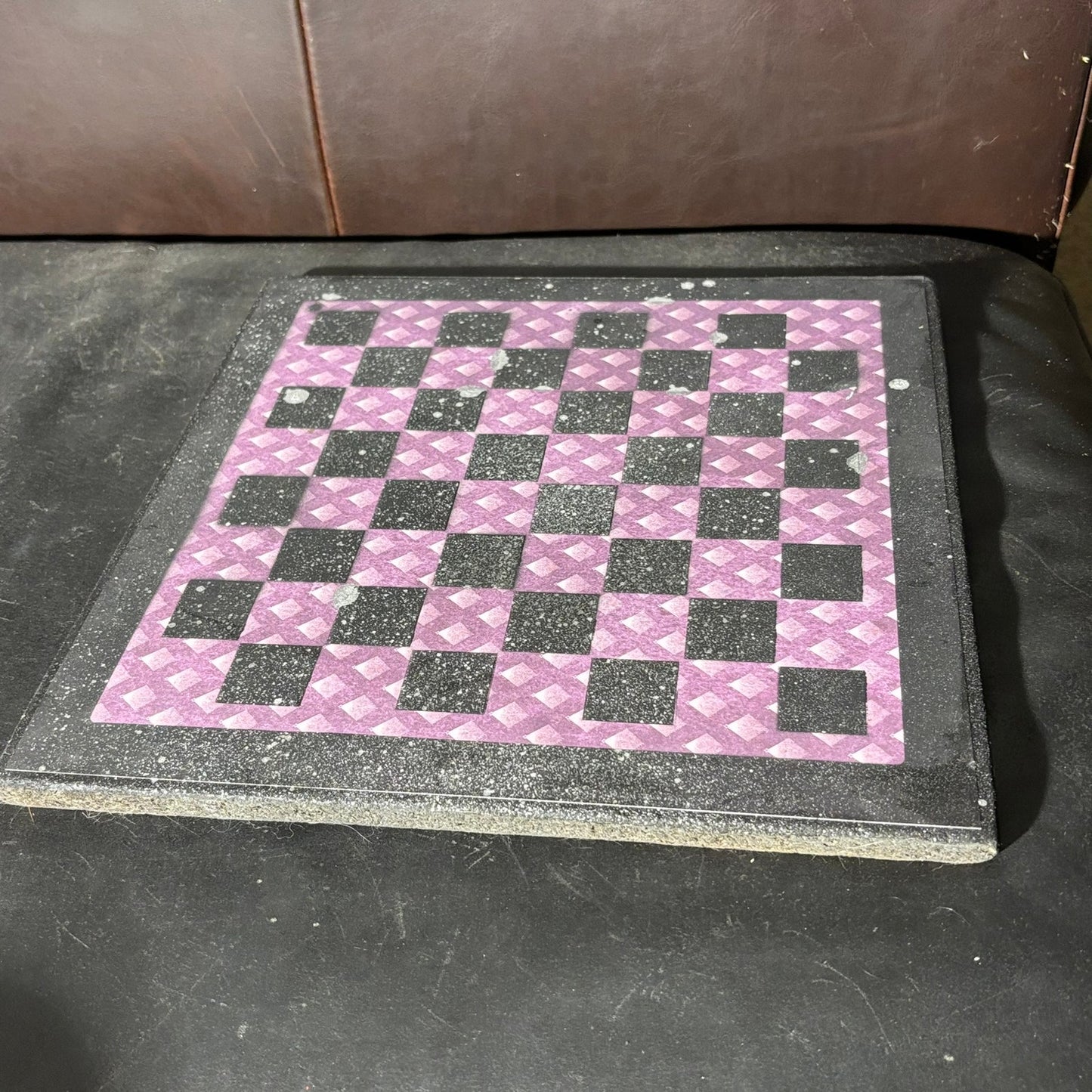 Purple & Black - Scrapbook Chess Board